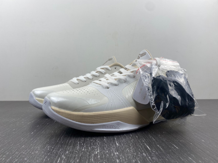 nike kobe 5 protro undefeated rice white db4796-101