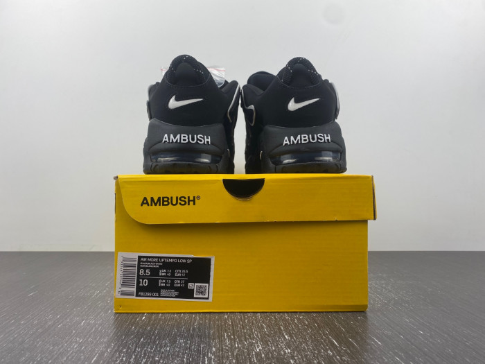 nike air more uptempo low ambush black fb1299-001