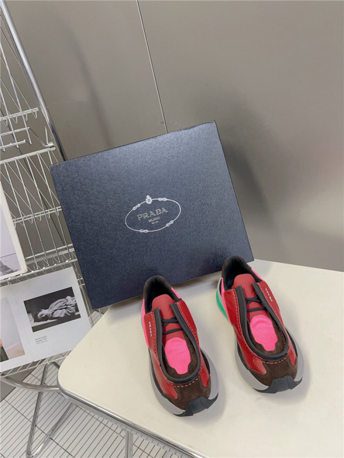 Prada Brushed Leather Sneakers