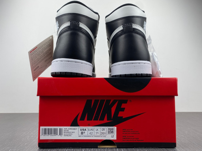 jordan 1 retro high 85 black white (2023) bq4422-001