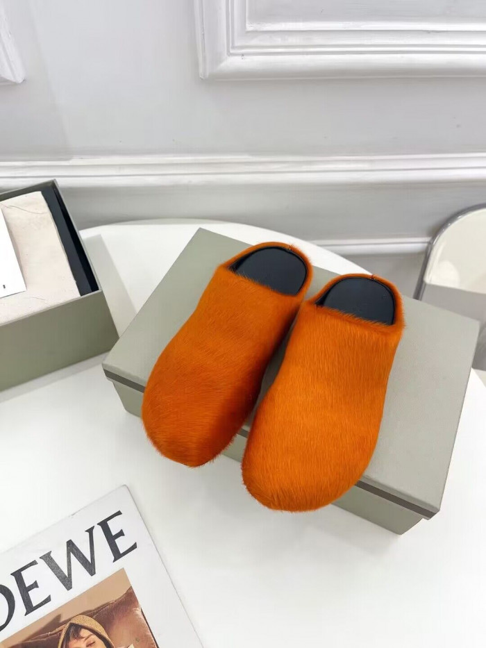 marni calf hair slippers