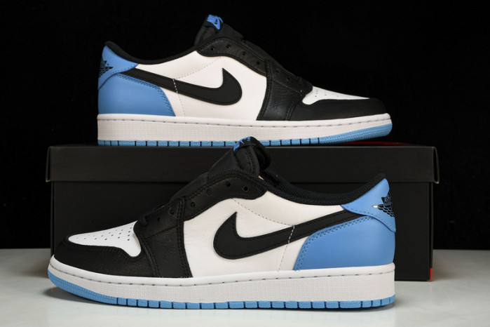 jordan 1 retro low og black dark powder blue cz0790-104