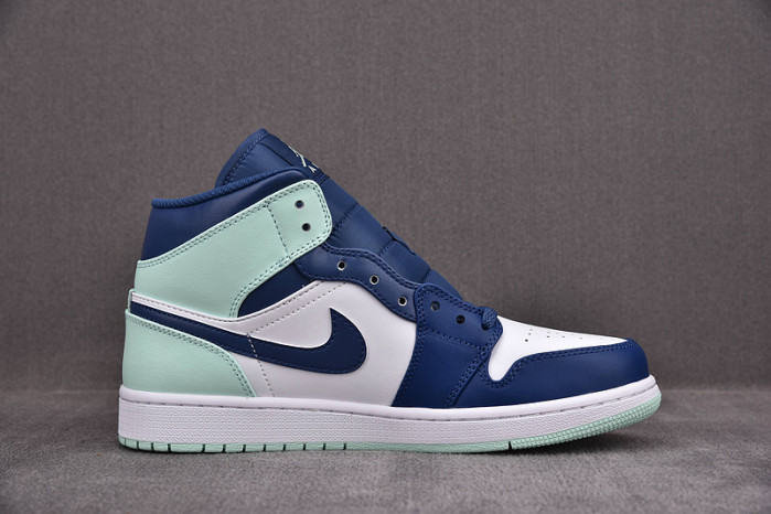 jordan 1 mid blue mint 554725-413