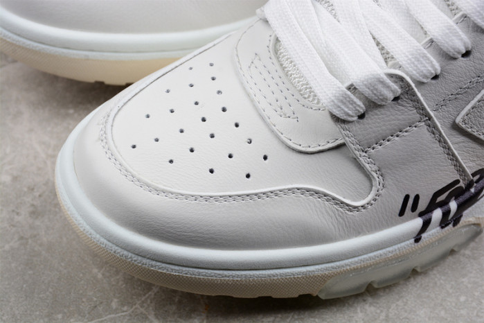 o-w out of office low-top leather sneakers