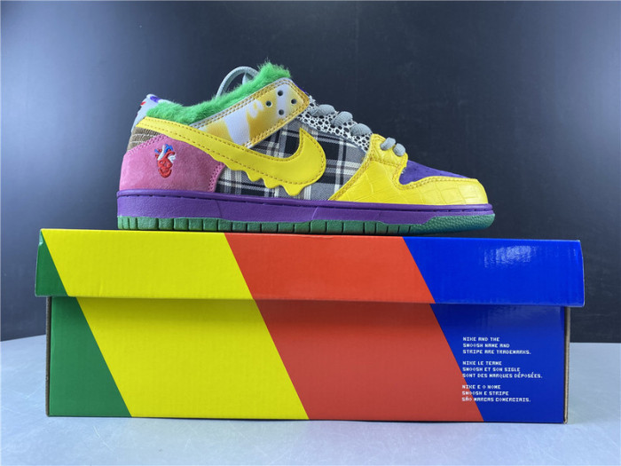 nike duck low pro purple yellow 318403-137