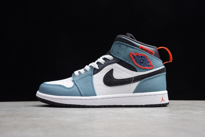 F**etasm x jordan 1 mid fearless blue white cu2802-100