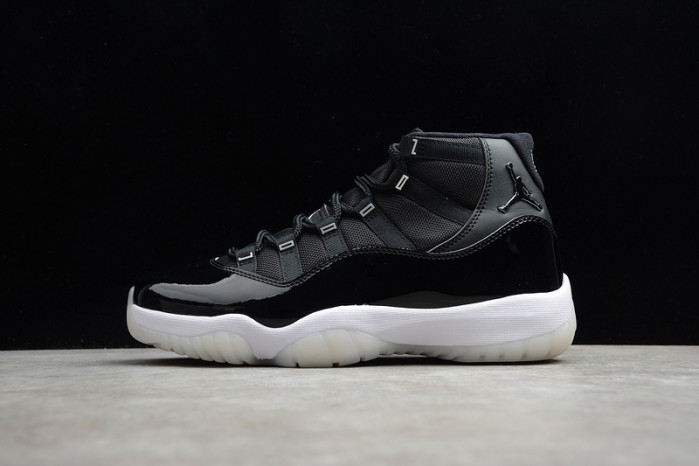 air jordan 11 25th anniversary black silver eyelets ct8012-011
