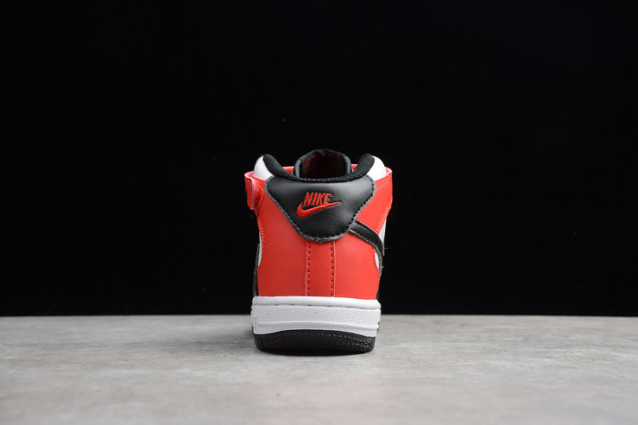 kids nike air force 1 mid 07 x travis scott white black red 314197-016