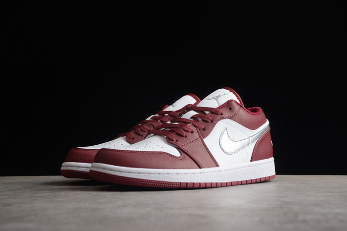 jordan 1 low white bordeaux 553558-615